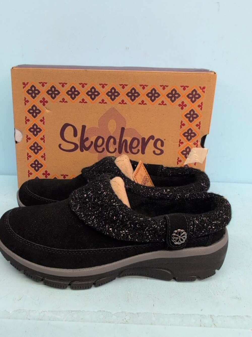 Skechers Easy Going Full Bloom Women's Clogs US 9 Black - Picture 3 of 12